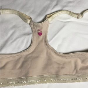 Victoria’s Secret beige cotton underwire Racerback bra